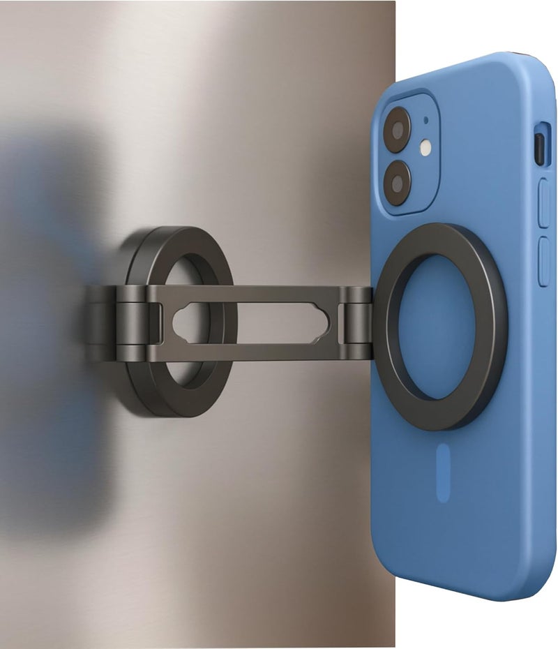 Maxby Refrigerator Phone Holder | Strong Magnetic Mount with Adjustable Arm and 360° Rotation | Hands-Free Kitchen Use | for Phones and Tablets | for Fridge and Other Metal Surfaces - Image 1